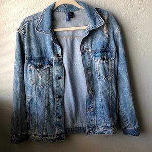 acid wash distressed jean jacket